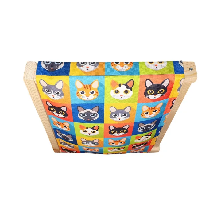 Barış Dizayn Doğal ahşap duvara monte kedi hamağı kedi yatağı kedi hamak (43cm x 36cm) 4 Renk Seçimli