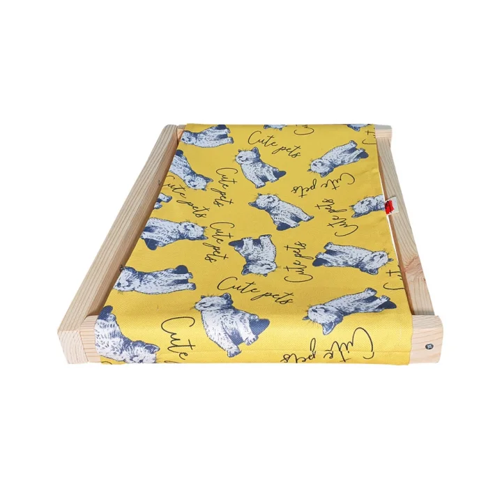 Barış Dizayn Doğal ahşap duvara monte kedi hamağı kedi yatağı kedi hamak (43cm x 36cm) 4 Renk Seçimli