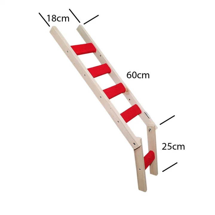 Barış Dizayn Doğal ahşap duvara veya yere kedi merdiveni Kedi tırmalaması katlanabilir sağ sol uyumlu (85cm) Renk Seçimli