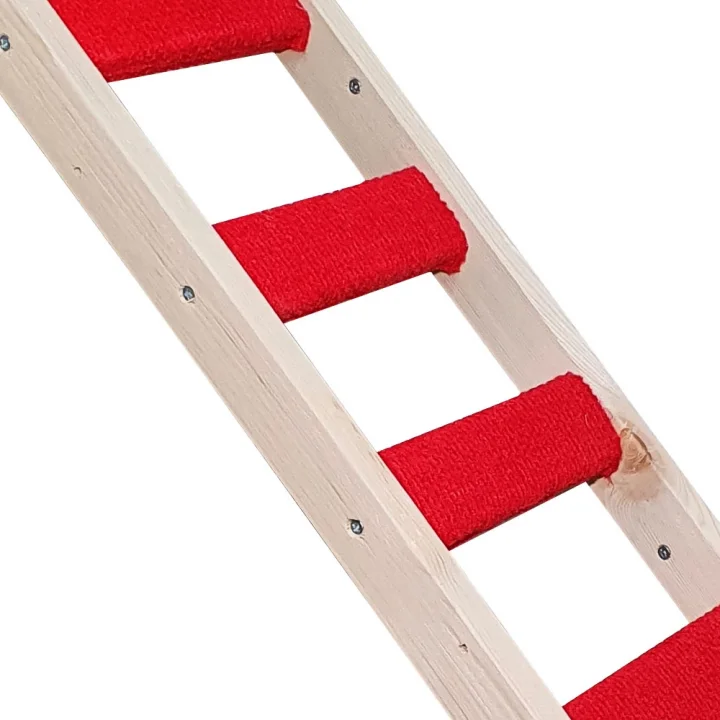 Barış Dizayn Doğal ahşap duvara veya yere kedi merdiveni Kedi tırmalaması katlanabilir sağ sol uyumlu (85cm) Renk Seçimli