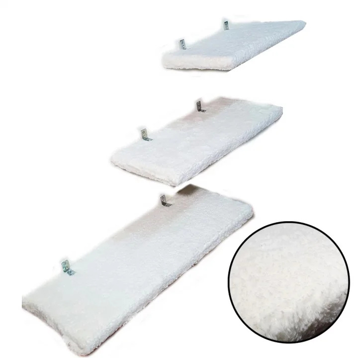 Barış Dizayn Peluş Kedi Basamağı Peluş Raf Duvar Kedi Yolu Parkur 3lü set 2 Renk(30-40-50cm)