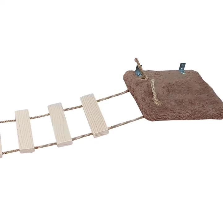 Barış Dizayn Peluş Basamaklı Kedi Köprüsü Peluş Raf Duvar Kedi Yolu Parkur 2 Renk (130cm)