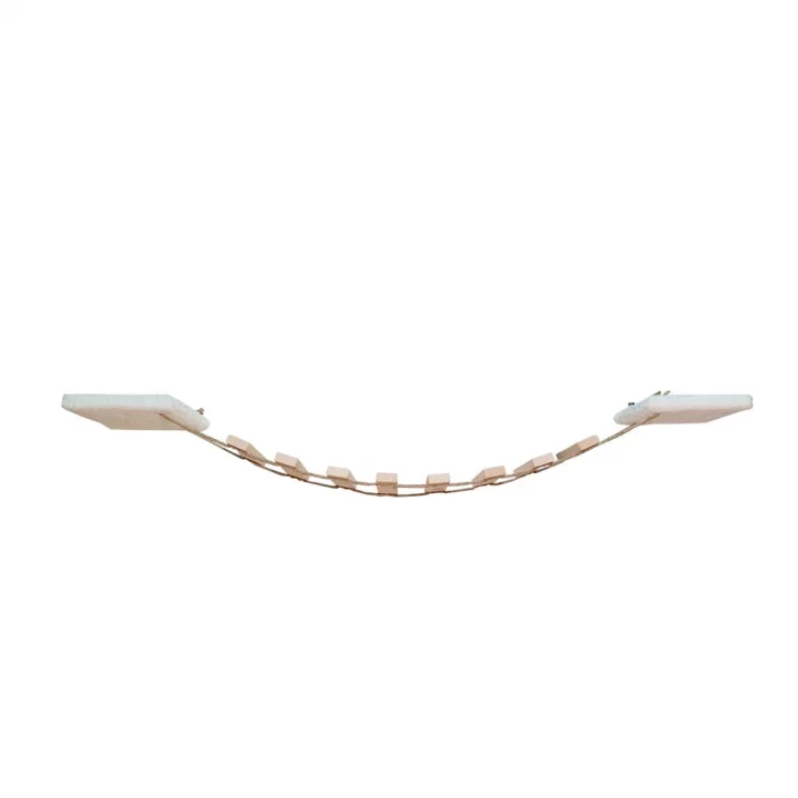 Barış Dizayn Peluş Basamaklı Kedi Köprüsü Peluş Raf Duvar Kedi Yolu Parkur 2 Renk (130cm)