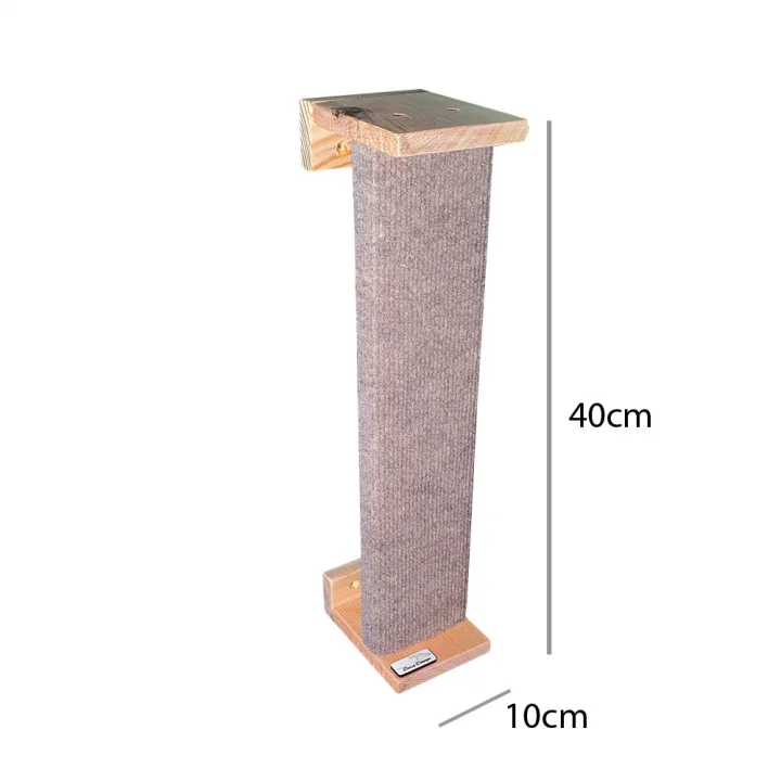 Barış Dizayn Doğal Ahşap Duvara Monte Kedi Tırmalama direği Tırmalaması Tırnaklama (40cm) 2 Renk