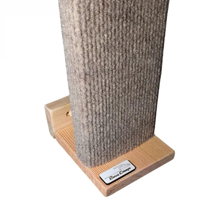 Barış Dizayn Doğal Ahşap Duvara Monte Kedi Tırmalama direği Tırmalaması Tırnaklama (40cm) 2 Renk