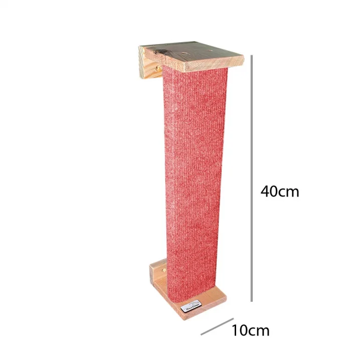 Barış Dizayn Doğal Ahşap Duvara Monte Kedi Tırmalama direği Tırmalaması Tırnaklama (40cm) 2 Renk