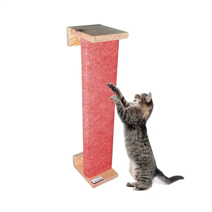 Barış Dizayn Doğal Ahşap Duvara Monte Kedi Tırmalama direği Tırmalaması Tırnaklama (40cm) 2 Renk