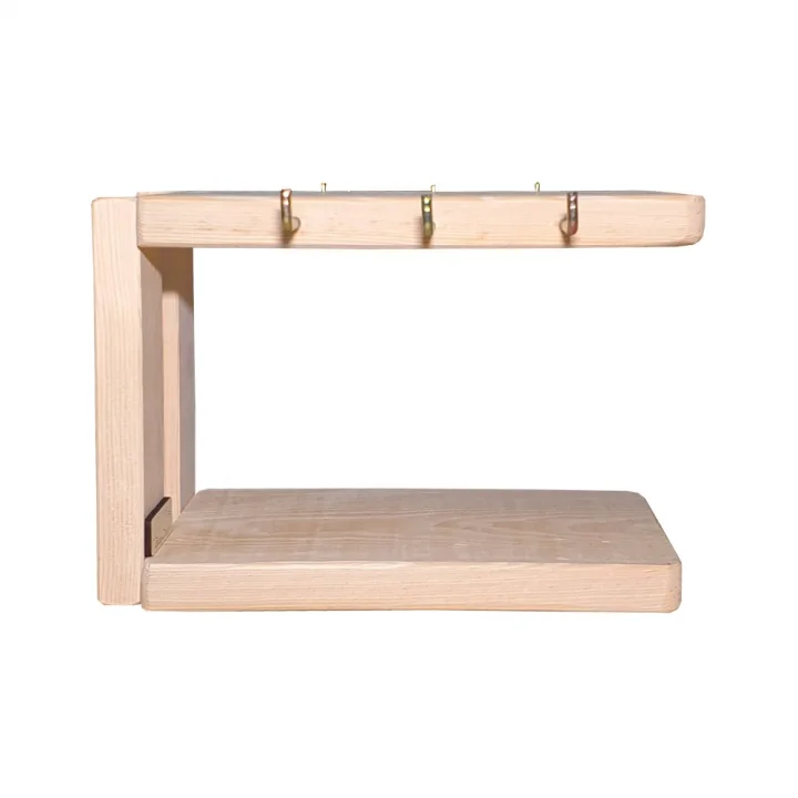 Barış Dizayn Doğal ahşap tabak standlı Türk kahvesi Fincan askısı Fincanlık L askılık (2 Renk)