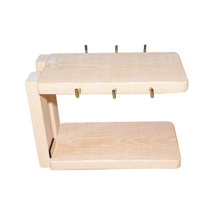 Barış Dizayn Doğal ahşap tabak standlı Türk kahvesi Fincan askısı Fincanlık L askılık (2 Renk)