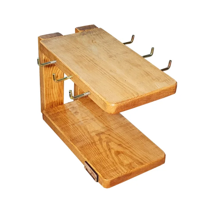 Barış Dizayn Doğal ahşap tabak standlı Türk kahvesi Fincan askısı Fincanlık L askılık (2 Renk)