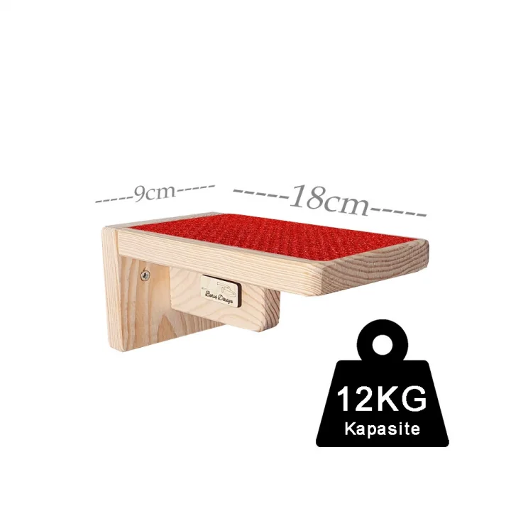 Toptan Satış - Barış Dizayn Doğal Ahşap Güçlendirilmiş 18cm kedi basamağı kedi köprüsü duvar yürüyüş yolu kedi oyunu (4 adet) Renk seçimli