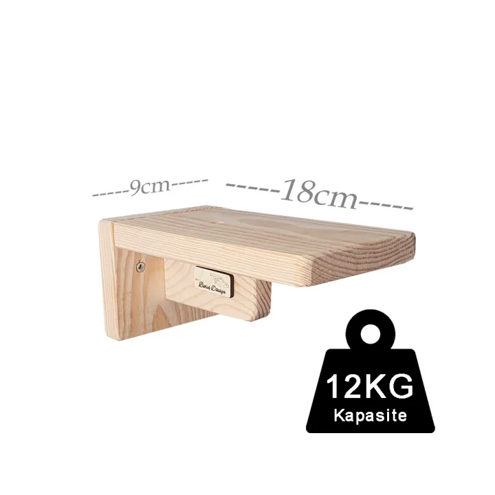 Toptan Satış - Barış Dizayn Doğal Ahşap Güçlendirilmiş 18cm kedi basamağı kedi köprüsü duvar yürüyüş yolu kedi oyunu (4 adet) Renk seçimli