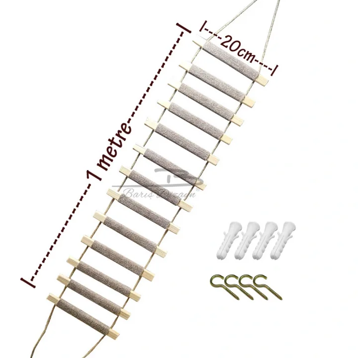 Barış Dizayn Metrelik Tırmanma merdiven Kedi yolu Kedi köprüsü 1-2-3-4 metre (ölçü seçimli)