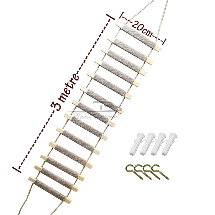 Barış Dizayn Metrelik Tırmanma merdiven Kedi yolu Kedi köprüsü 1-2-3-4 metre (ölçü seçimli)