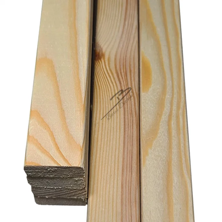 Barış Dizayn Çam Masif Silinmiş Kuru Tahta Hobi Çıta Oval Kenar 3,5 x 1,5cm - Ölçü Seçimli