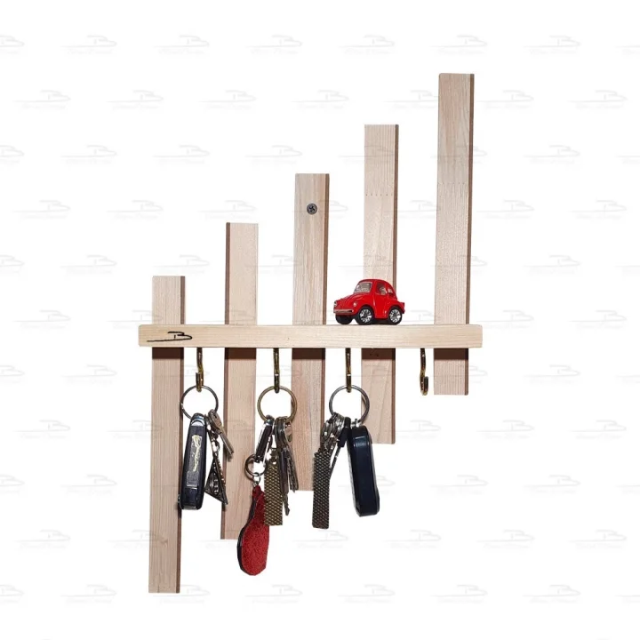 Barış Dizayn Doğal Ahşap El Yapımı Çapraz Tasarım Ahşap Anahtar Askısı Pano Anahtarlık