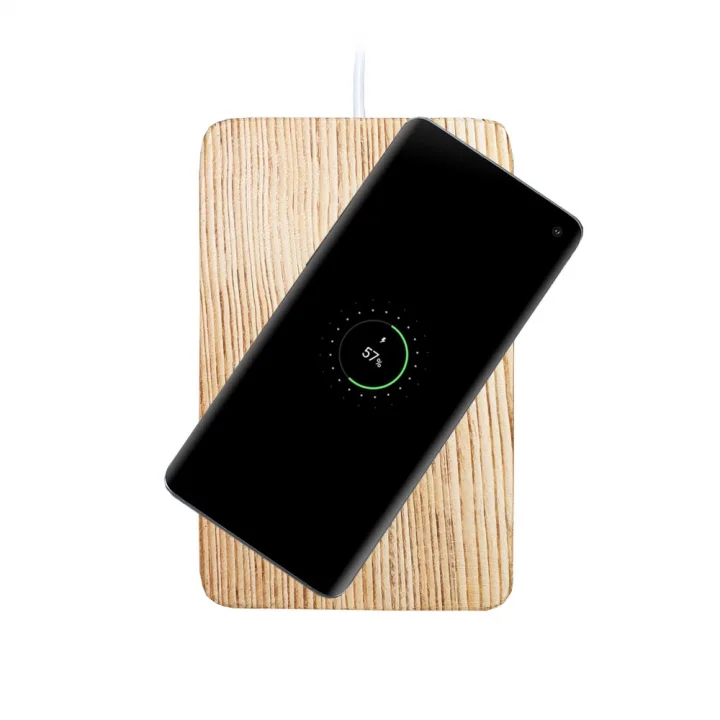Barış Dizayn Doğal Ahşap El Yapımı Kablosuz Akıllı Telefon Şarj Cihazı Şarj Standı Wireless Qi Şarj Aleti - Promosyon Ürünleri