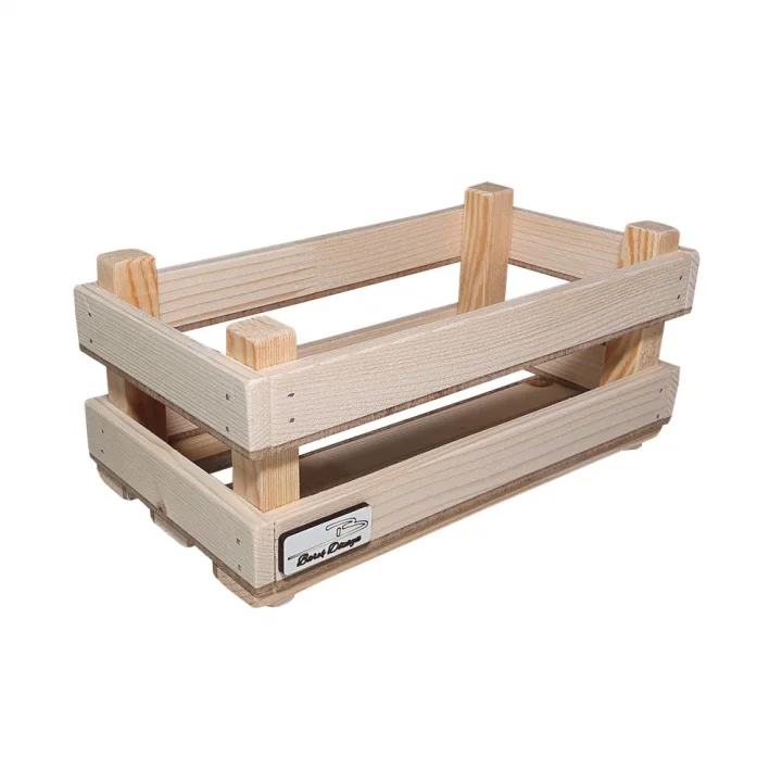 Barış Dizayn Doğal Ahşap Kasa Mini Çok Amaçlı Ağaç Kasa Ekmeklik Meyvelik Süsleme Sepet Limon Kasası Modeli