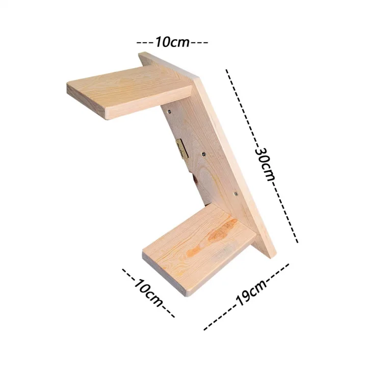 Barış Dizayn Doğal ahşap kedi basamağı kedi Merdiveni duvar yürüyüş yolu kedi oyunu 30cm Parkur (2 adet)