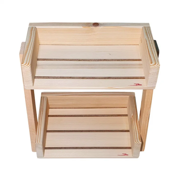 Barış Dizayn Doğal ahşap Makyaj Organizer Malzeme standı 2 katlı