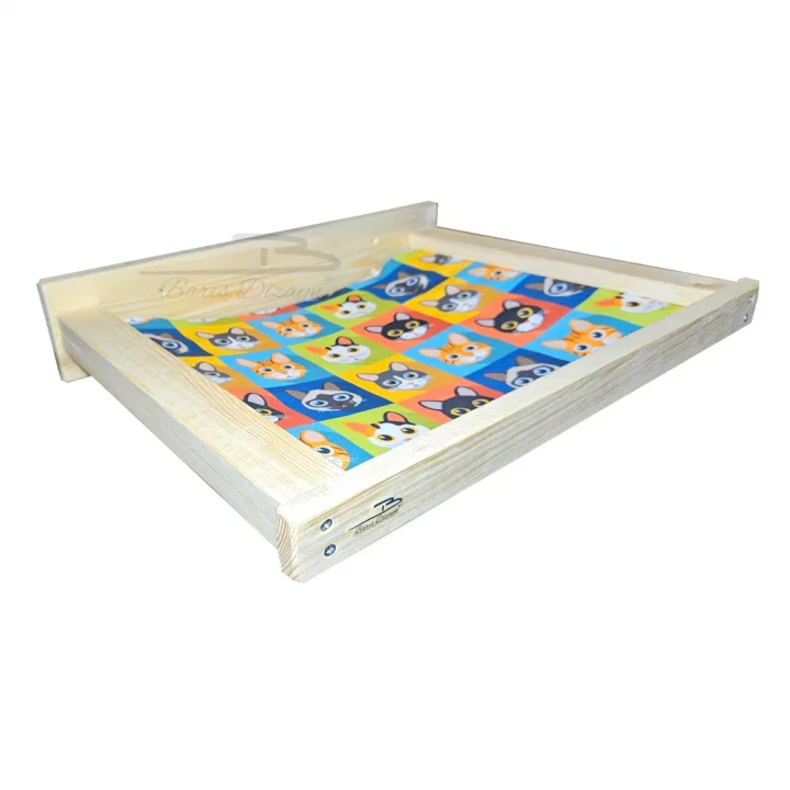 Doğal ahşap duvara monte kedi hamağı kedi yatağı kedi hamak 10KG (45cm x 35cm)
