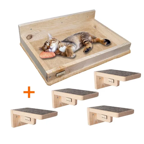 Barış Dizayn 5 Parça Peluş Yatak ve Halı Kaplamalı Basamak Seti (Duvar) 12KG