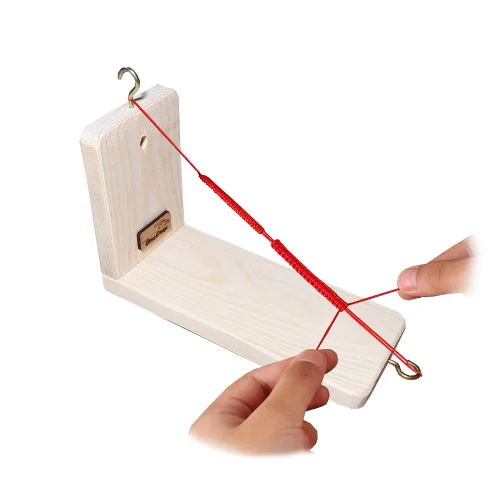 Barış Dizayn Doğal Ahşap Bileklik Örme Aparatı Bileklik Tahtası Stand (20x12cm)