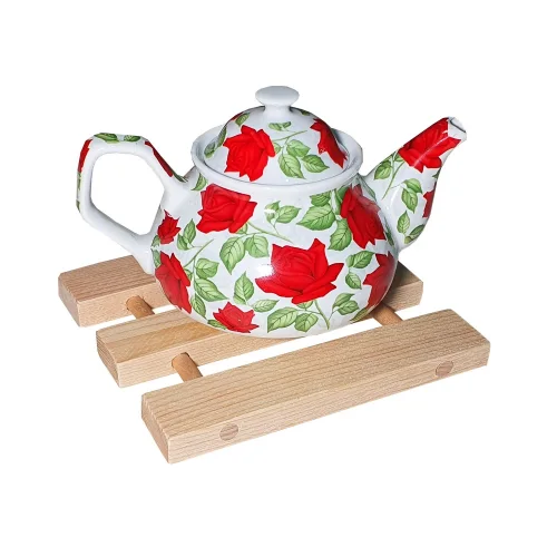 Barış Dizayn Doğal ahşap el yapımı nihale tencere altlığı çaydanlık altlığı