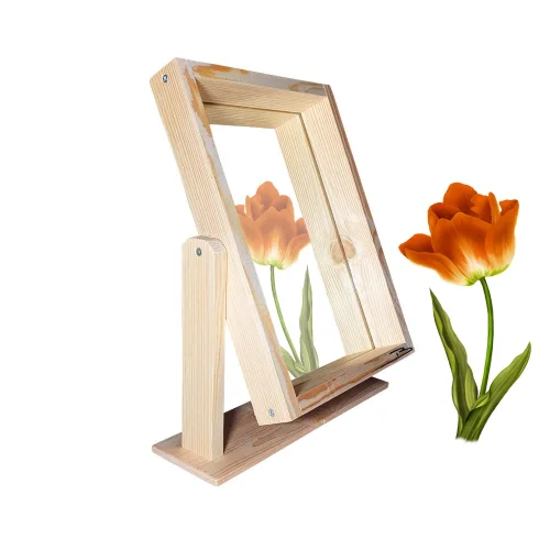 Barış Dizayn Doğal ahşap Masa Makyaj aynası masa üstü ayna dikdörtgen çerçeveli 360 derece hareketli büyük boy