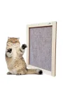 Toptan Satış - Barış Dizayn Doğal Ahşap Duvara Monte Çerçeveli Halı Kedi Tırmalama Paneli (50x35cm) 2 Renk