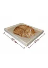 Toptan Satış - Doğal Ahşap Ortopedik Wellsoft Peluş Kedi Yatağı Yer Yatağı 40x50cm (2 renk)