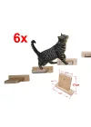Barış Dizayn 12 Parça Doğal Ahşap Duvar Kedi Oyun Merdiveni Seti Köprü Platform Oyun Duvarı (SET1)