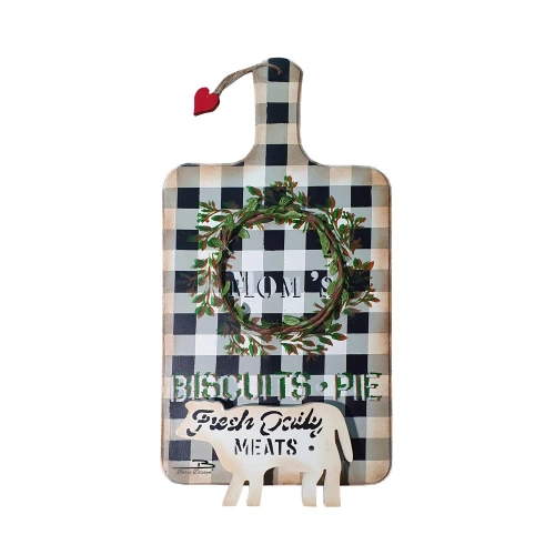 Maarem El yapımı eskitme nihale dekoratif mutfak duvar süsü bisküvili pasta (40x20cm)