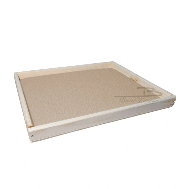 Toptan Satış - Doğal Ahşap Ortopedik Wellsoft Peluş Kedi Yatağı Yer Yatağı 40x50cm (2 renk)