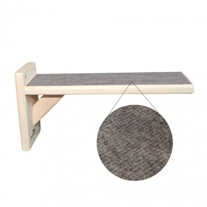 Doğal Ahşap Güçlendirilmiş Uzun 30cm kedi basamağı kedi köprüsü duvar yürüyüş yolu (2 adet)