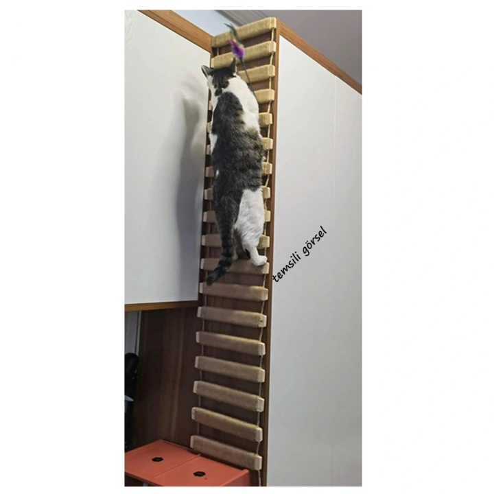 Barış Dizayn Metrelik Tırmanma merdiven Kedi yolu Kedi köprüsü 1-2-3-4 metre (ölçü seçimli)