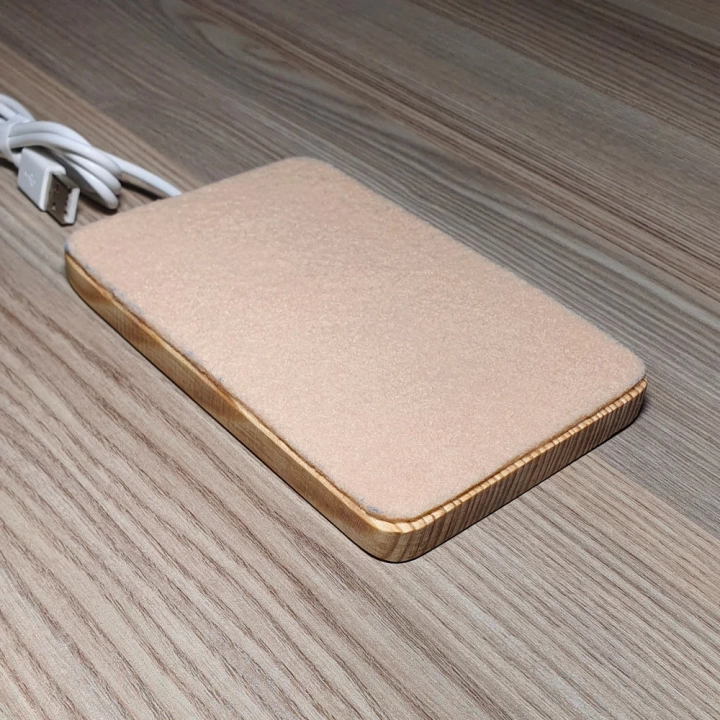 Barış Dizayn Doğal Ahşap El Yapımı Kablosuz Akıllı Telefon Şarj Cihazı Şarj Standı Wireless Qi Şarj Aleti - Promosyon Ürünleri