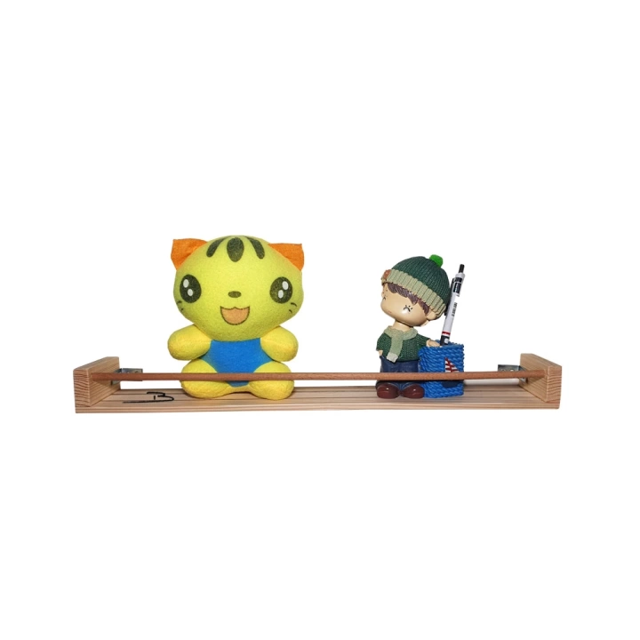 Barış Dizayn Montessori 50cm Dar Duvar Rafı Ahşap Kitaplık Bebek Odası Çocuk odası Çocuk Kitaplığı (3lü set)