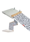 Barış Dizayn Premium Peluş Basamaklı Kumaş Kedi Köprüsü Raf Duvar Kedi Yolu Parkur (230cm) Beyaz