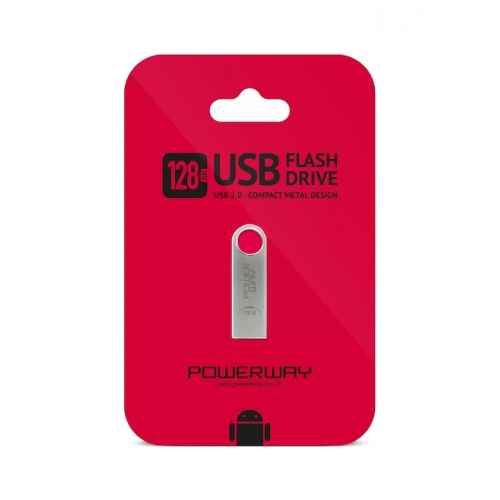 POWERWAY 128GB METAL FLASHBELLEK