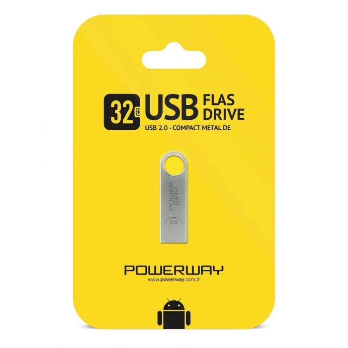 POWERWAY 32GB METAL FLASHBELLEK
