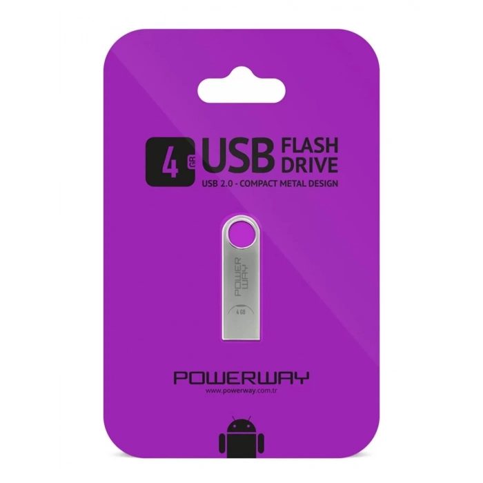 POWERWAY 4GB METAL FLASHBELLEK