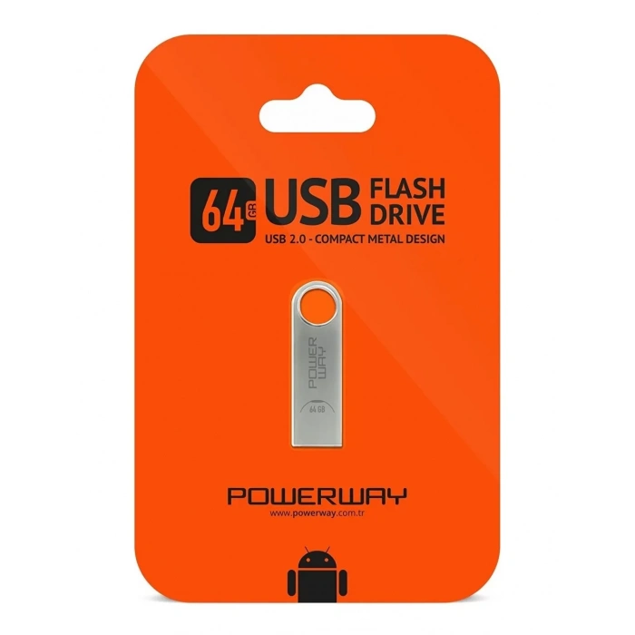 POWERWAY 64GB METAL FLASHBELLEK