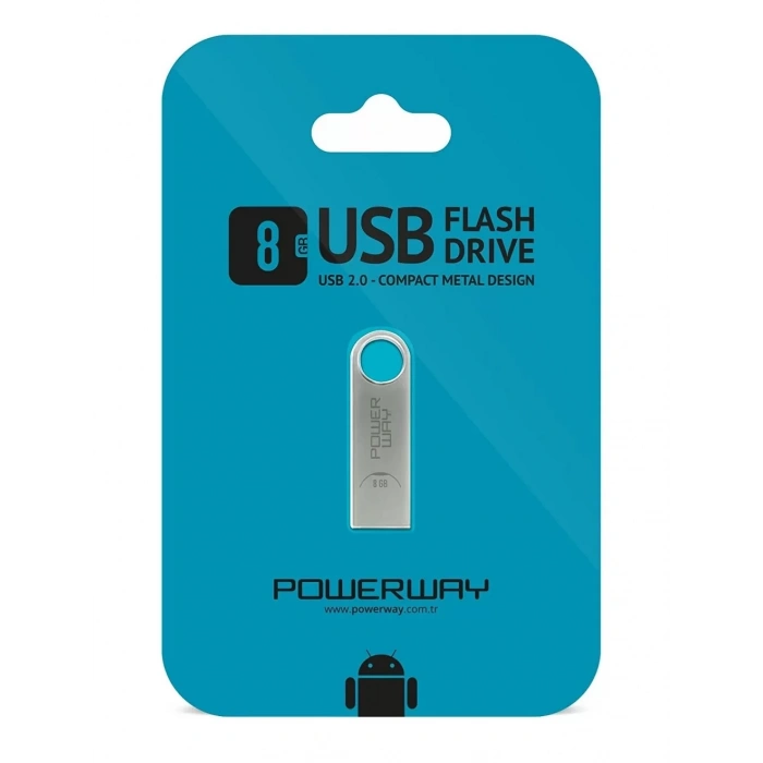 POWERWAY 8GB METAL FLASHBELLEK