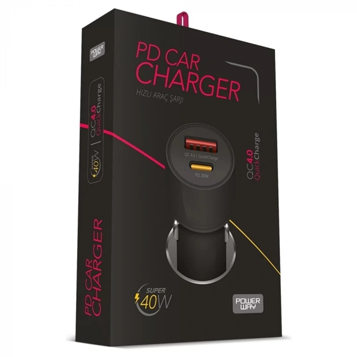 POWERWAY CC40 40W 3.1A ARAÇ ŞARJ BAŞLIK