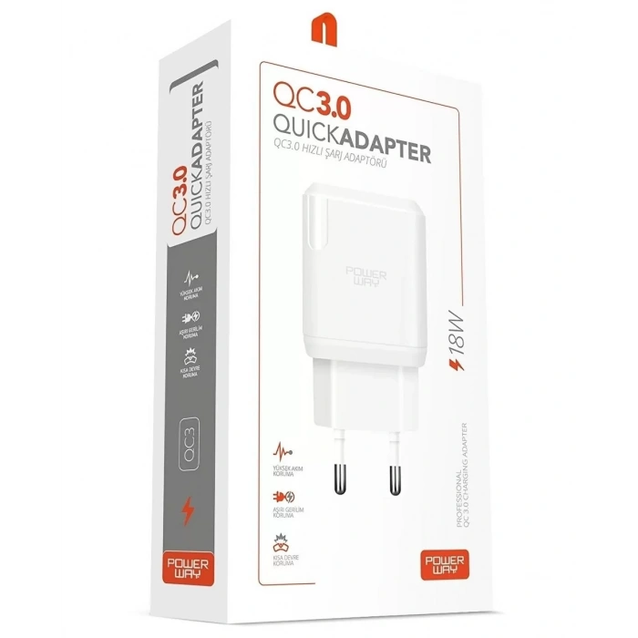 POWERWAY QC3 18W 3.0A USB BAŞLIK