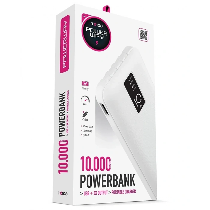 POWERWAY TX108 10.000MAH POWERBANK