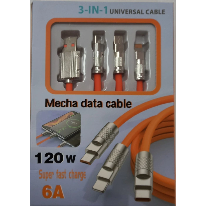 ADR 3-IN-1 ÜÇLÜ TELEFON ŞARJ KABLOSU