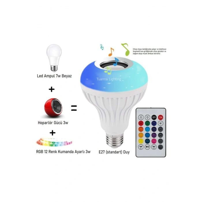ADR HX-015 LED MÜZİKLİ RGB AMPUL
