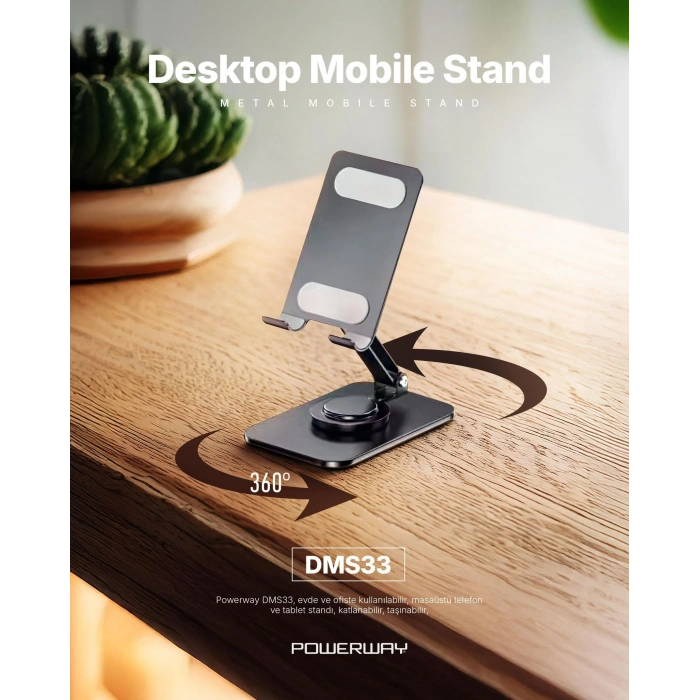 POWERWAY DMS33 MASAÜSTÜ TELEFON TUTUCU